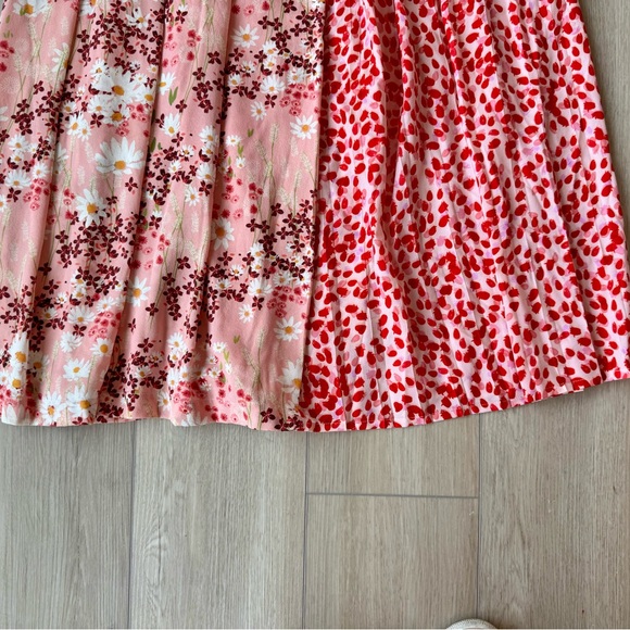 Mother of Pearl Sweet Meadow Kenzie Silk Midi Wrap Skirt pink floral Size 6 GUC - Picture 13 of 15